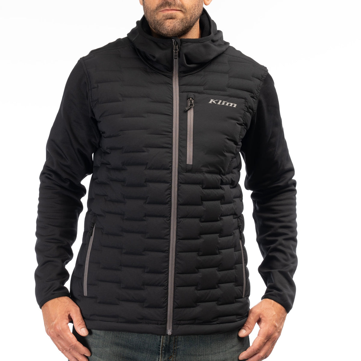 Klim Boulder Stretch Down Hybrid Hoodie - Black