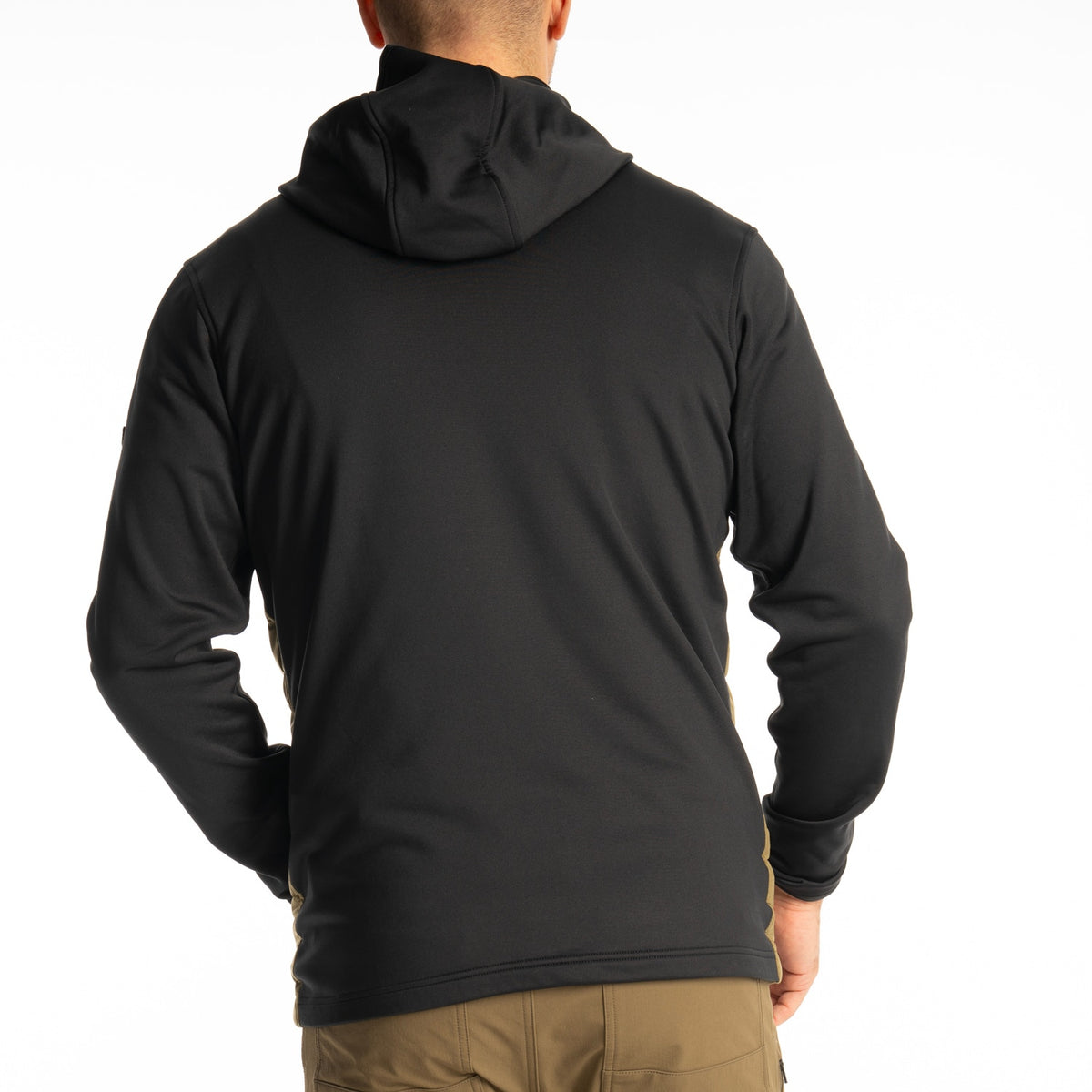 Klim Boulder Stretch Down Hybrid Hoodie - Dark Olive - Black