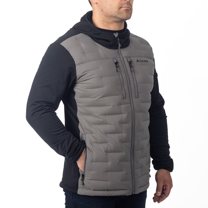 Klim Boulder Stretch Down Hybrid Hoodie - Castlerock - Black
