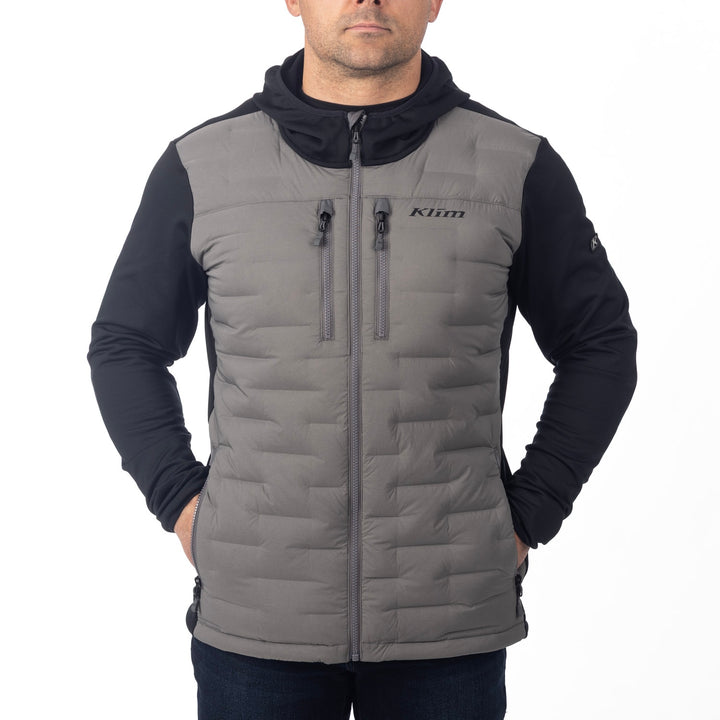 Klim Boulder Stretch Down Hybrid Hoodie - Castlerock - Black