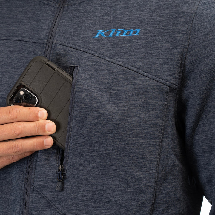 Klim Echo Wool Fleece Hoodie - Dress Blues