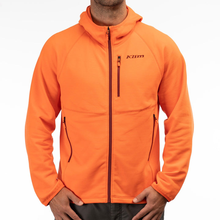 Klim Highline Hoodie - Red Orange - Cabernet