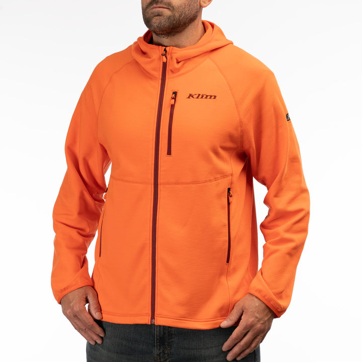 Klim Highline Hoodie - Red Orange - Cabernet
