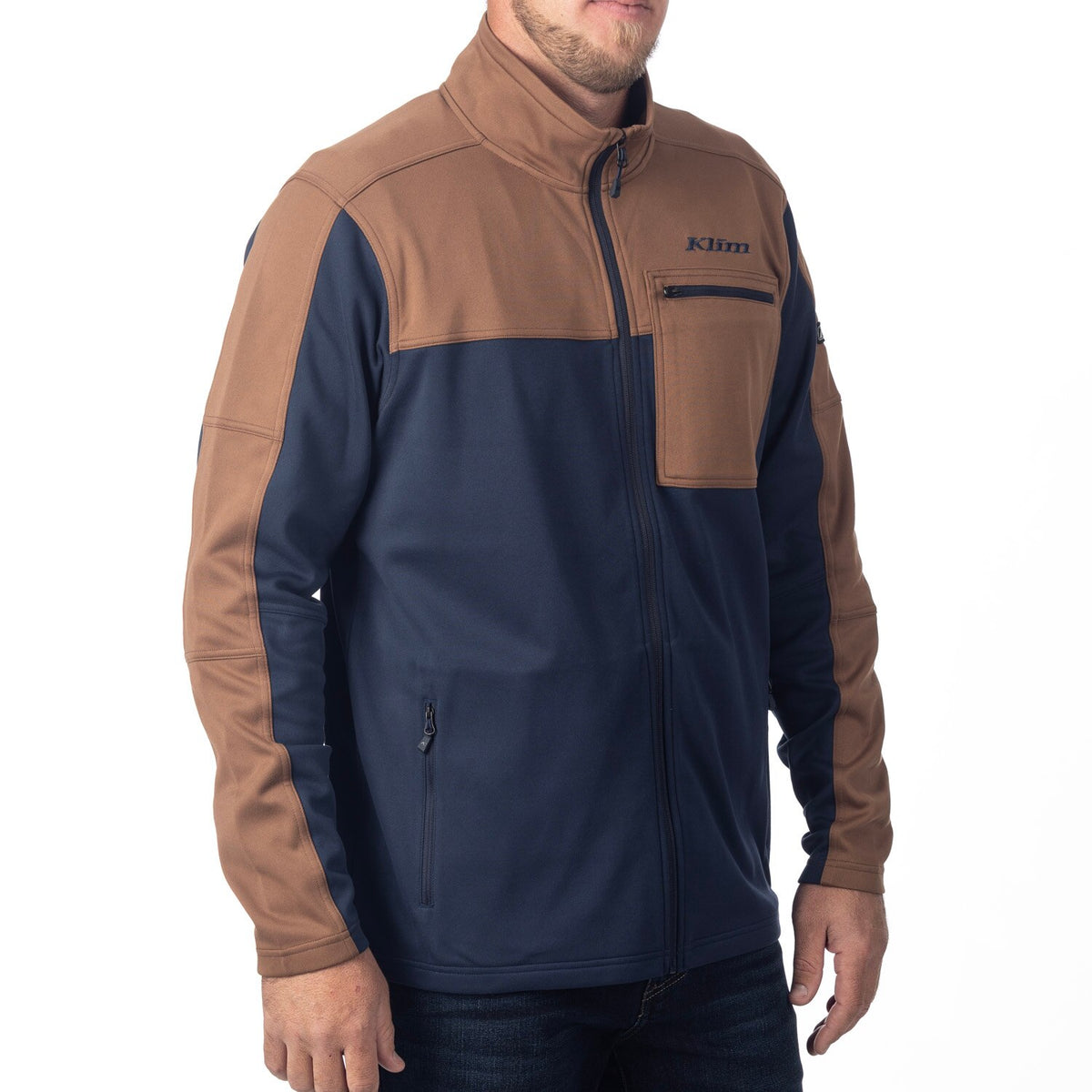 Glacier Jacket - Dress Blues - Cocoa Brown