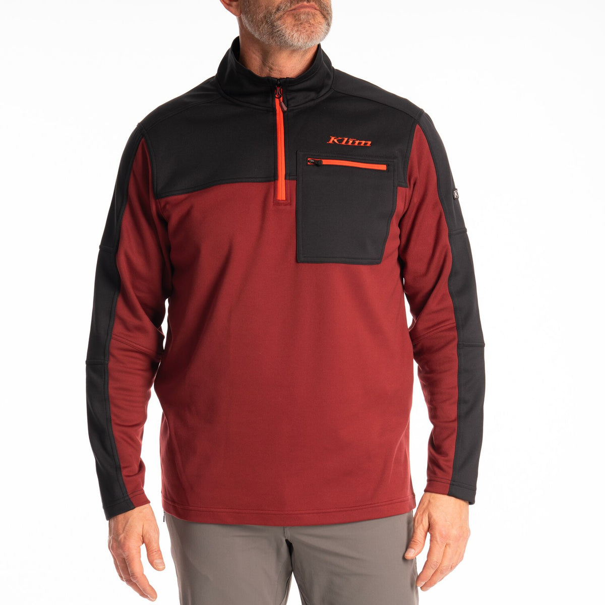 Glacier 1/4 Zip - Cabernet - Black
