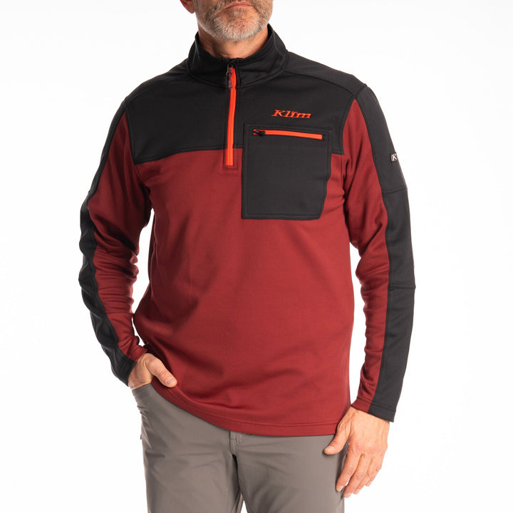 Glacier 1/4 Zip - Cabernet - Black