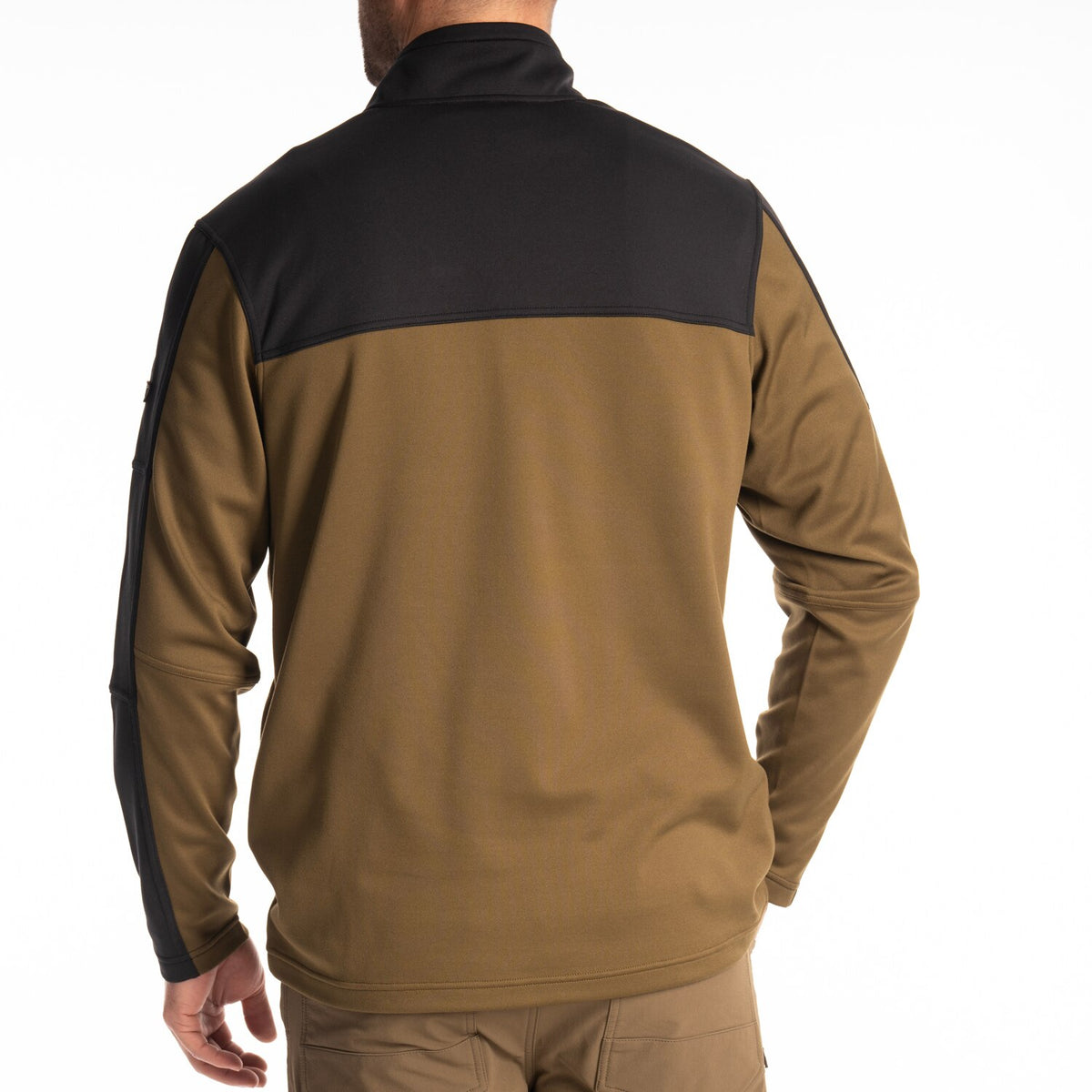 Glacier 1/4 Zip - Dark Olive - Black
