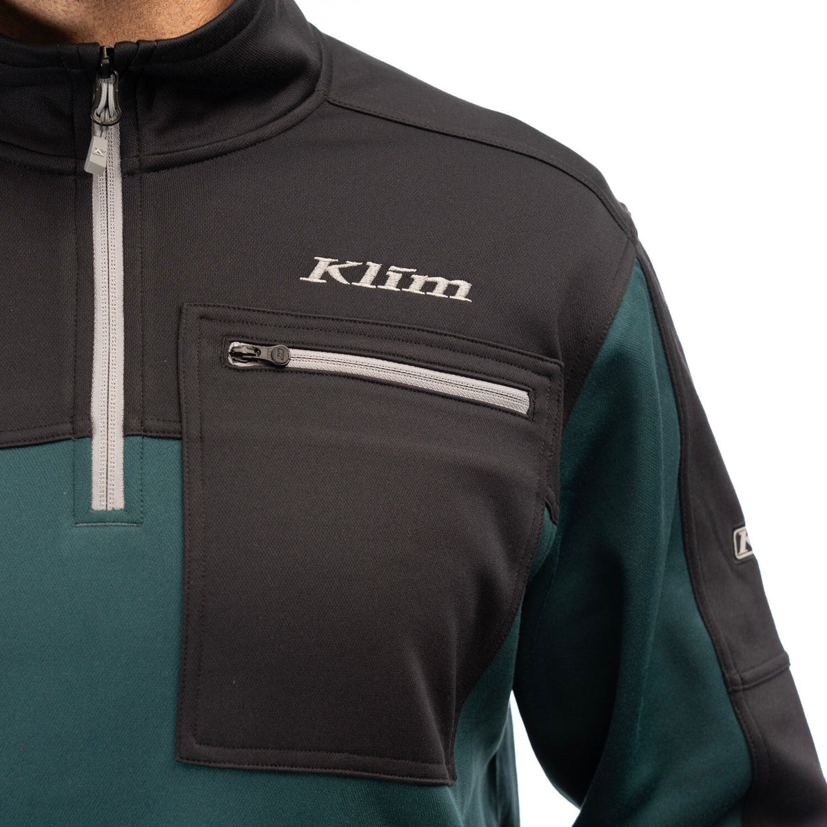 Glacier 1/4 Zip - Dark Sea - Black