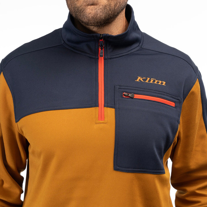 Glacier 1/4 Zip - Golden Brown - Dress Blues