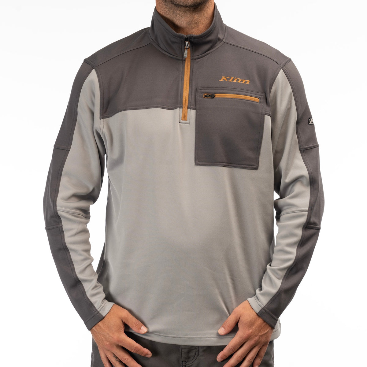 Glacier 1/4 Zip - Monument - Asphalt