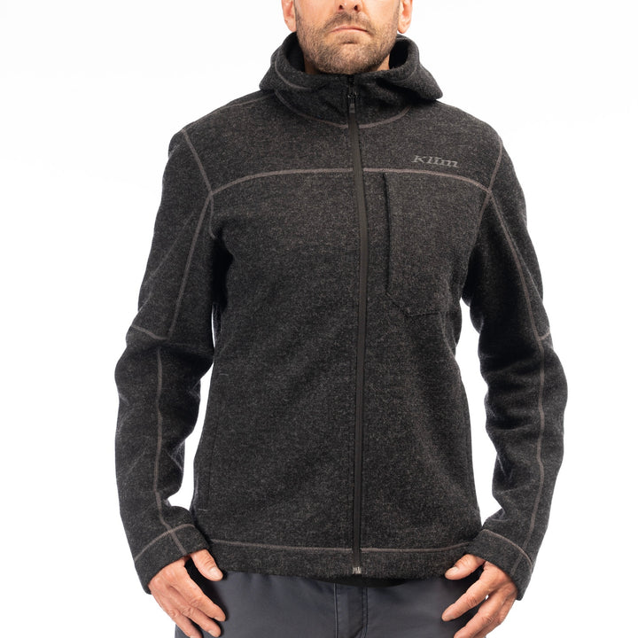 Klim Bighorn Canyon Wool Fleece Hoodie - Black Heather