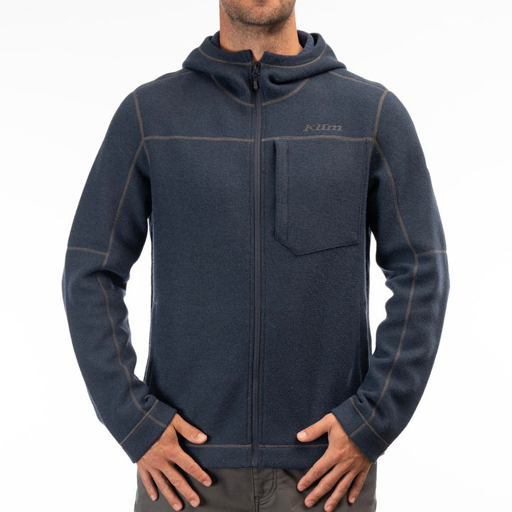 Klim Bighorn Canyon Wool Fleece Hoodie - Dress Blues Heather
