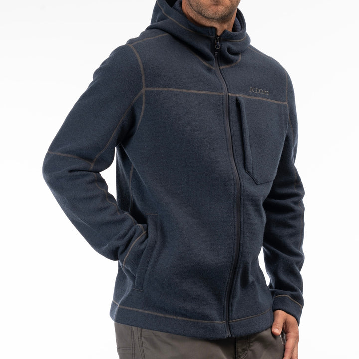 Klim Bighorn Canyon Wool Fleece Hoodie - Dress Blues Heather