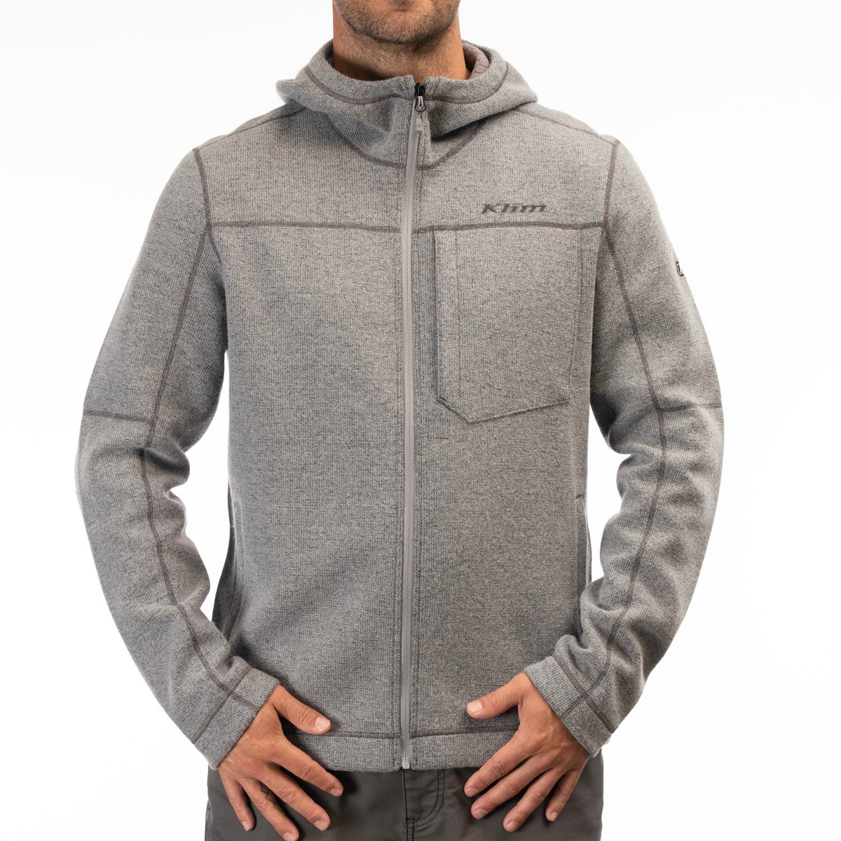 Klim Bighorn Canyon Wool Fleece Hoodie - Monument Heather