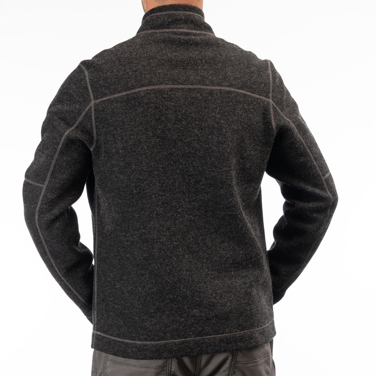 Bighorn Canyon Wool Fleece 1/4 Zip - Black Heather