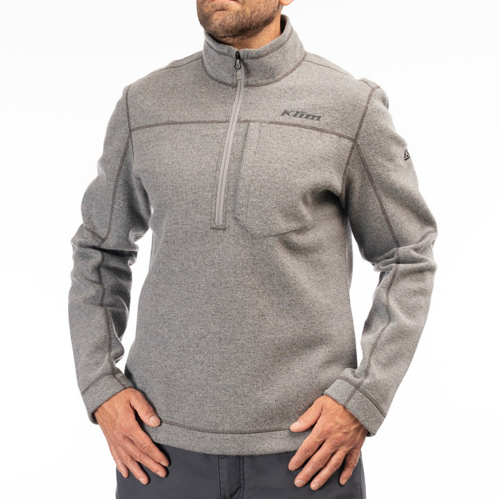 Bighorn Canyon Wool Fleece 1/4 Zip - Monument Heather