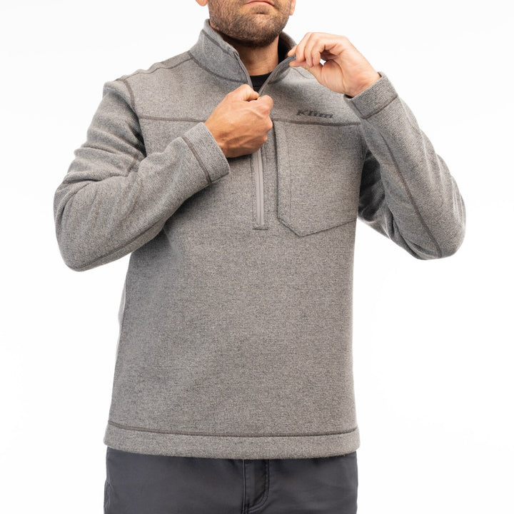 Bighorn Canyon Wool Fleece 1/4 Zip - Monument Heather
