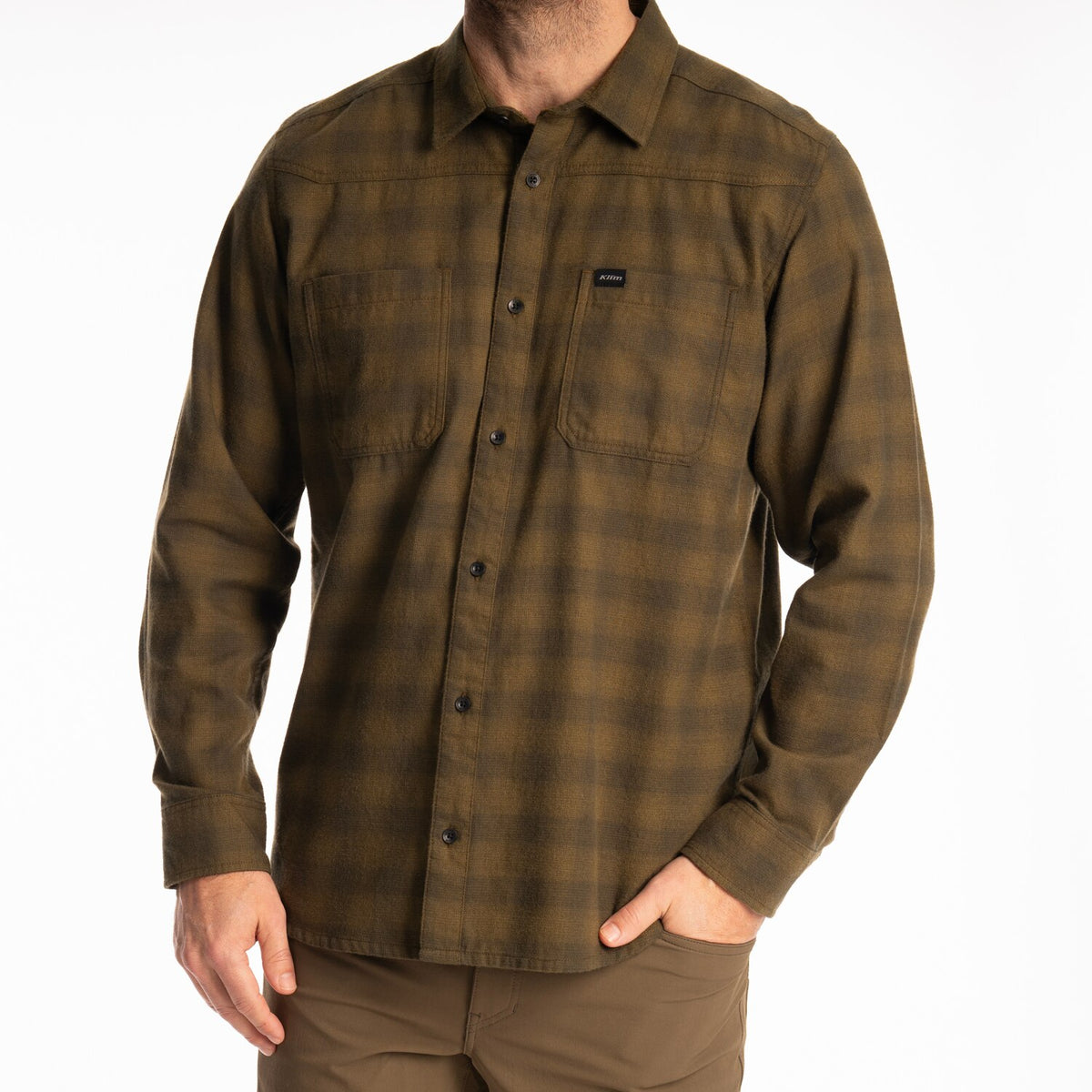 Klim Table Rock Midweight Flannel Shirt - Dark Olive