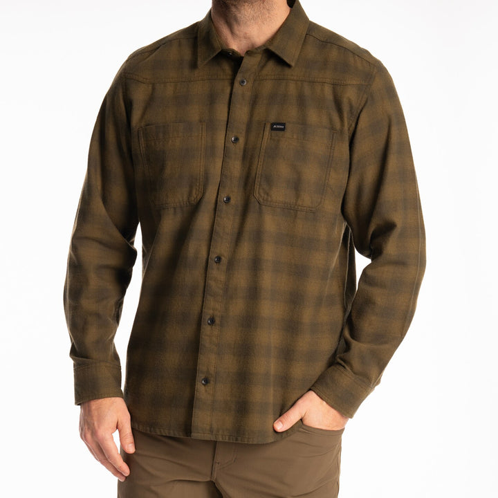 Klim Table Rock Midweight Flannel Shirt - Dark Olive