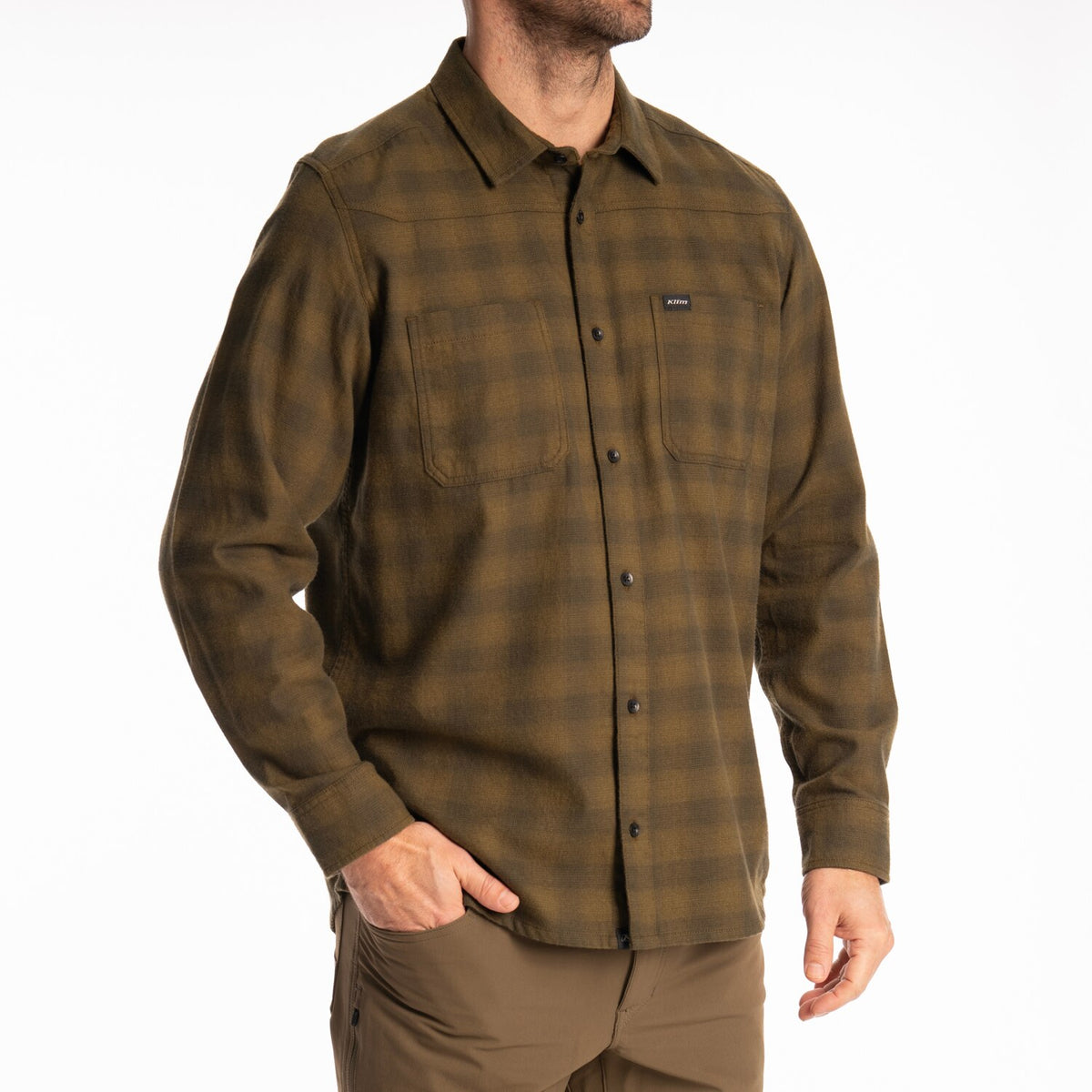 Klim Table Rock Midweight Flannel Shirt - Dark Olive
