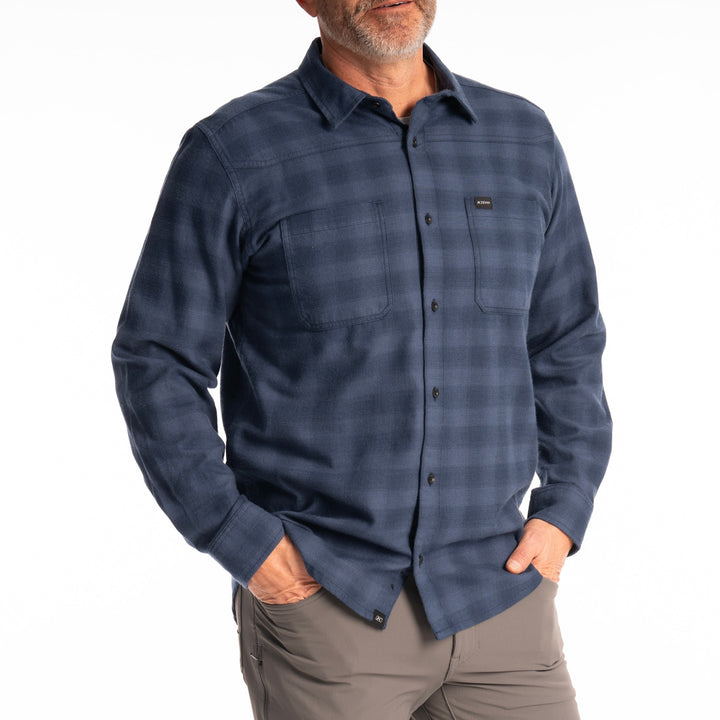 Klim Table Rock Midweight Flannel Shirt - Dress Blues