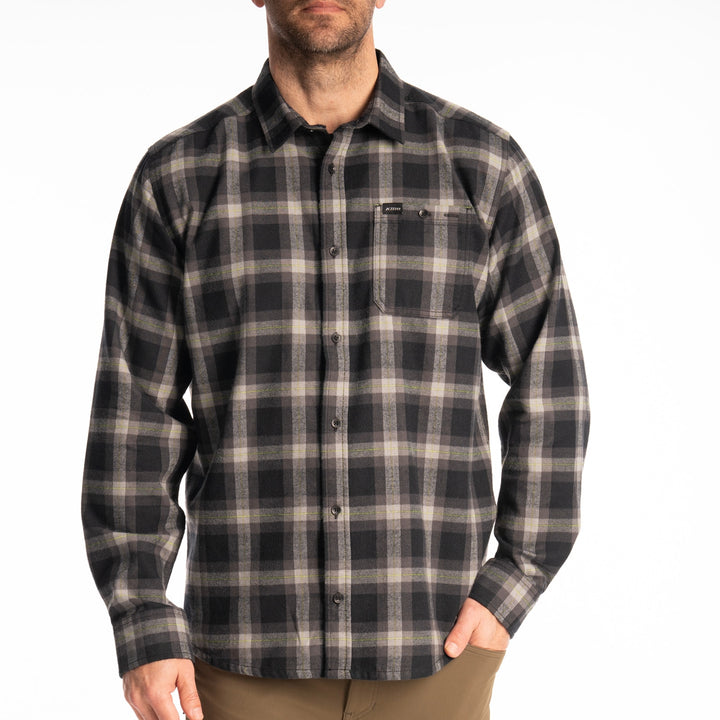 Klim Alderson Midweight Flannel Shirt - Black - Asphalt