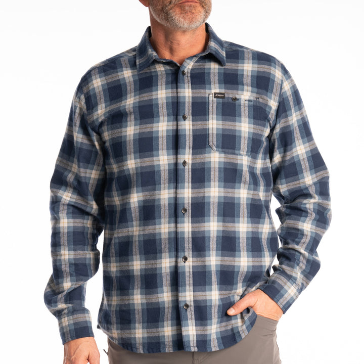 Klim Alderson Midweight Flannel Shirt - Dress Blues - Blue Fusion