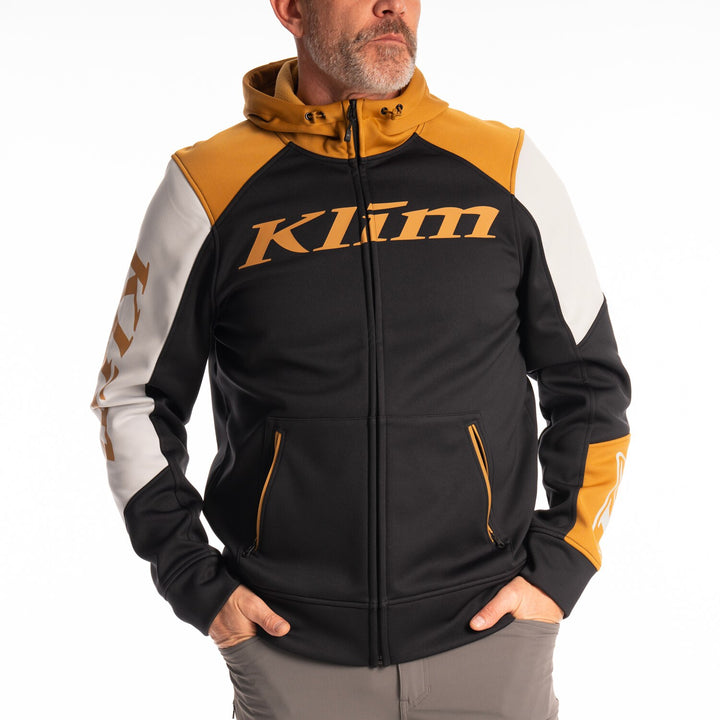 Klim Stealth Hoodie - Black - Golden Brown
