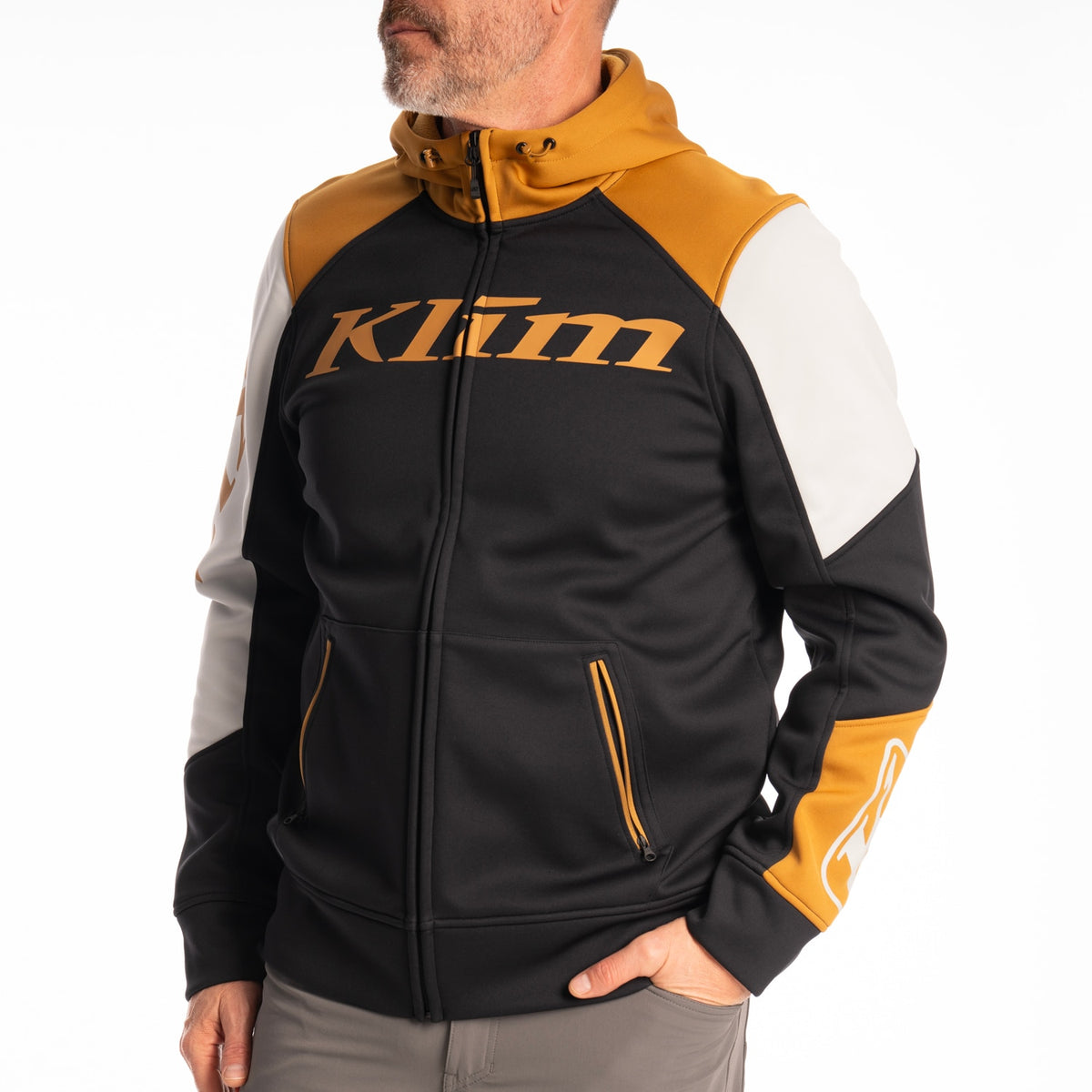 Klim Stealth Hoodie - Black - Golden Brown