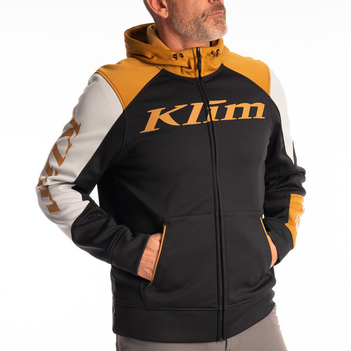 Klim Stealth Hoodie - Black - Golden Brown