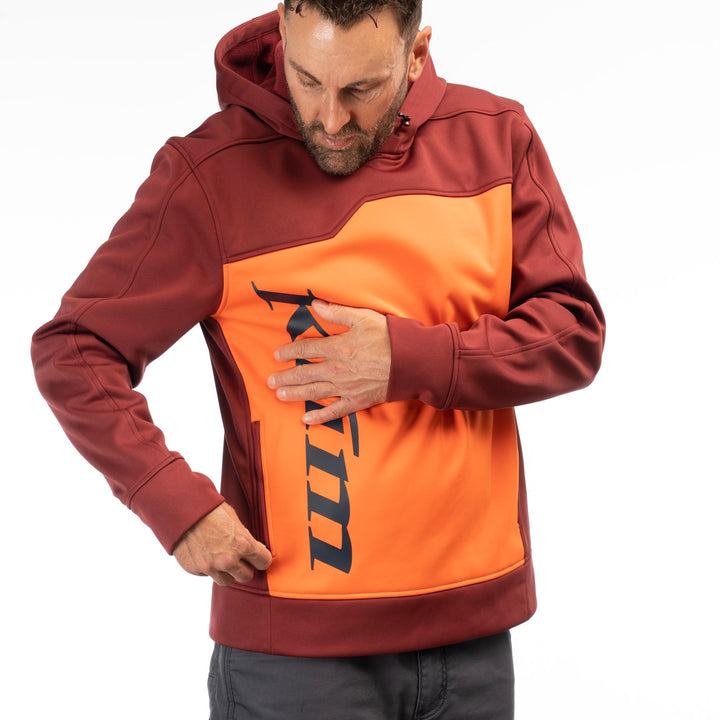 Klim Accelerator Pullover Hoodie - Cabernet - Red Orange