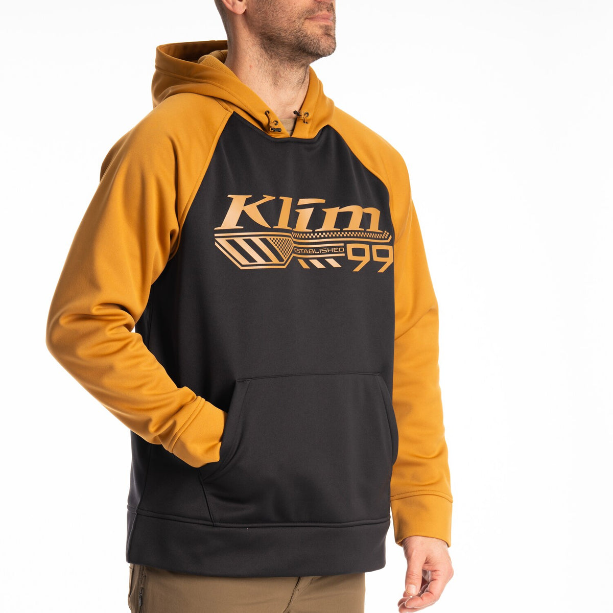 Klim Foundation Pullover Hoodie - Black - Golden Brown