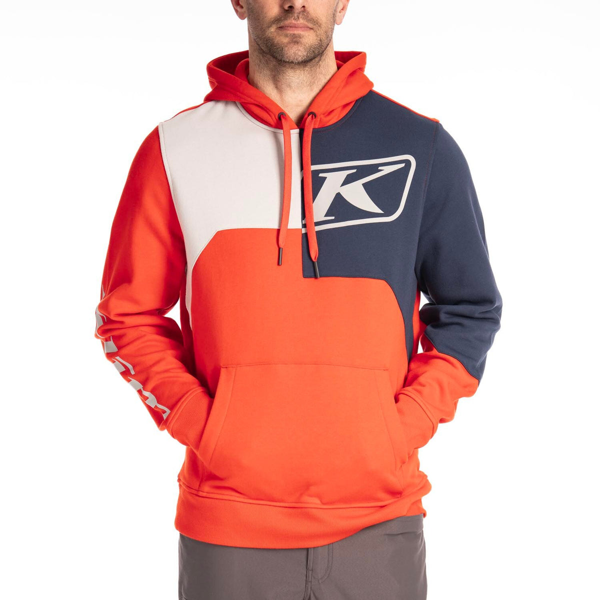 Klim Cliff Hanger Pullover Hoodie - Fiery Red - Dress Blues