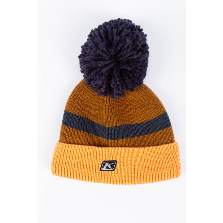 Powder Pom Beanie - Mock Orange - Golden Brown