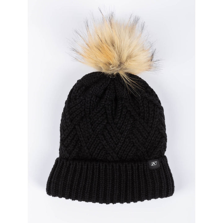 Chevron Pom Beanie - Black