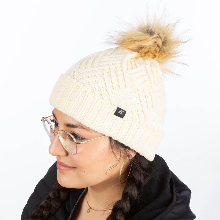 Chevron Pom Beanie - Papyrus