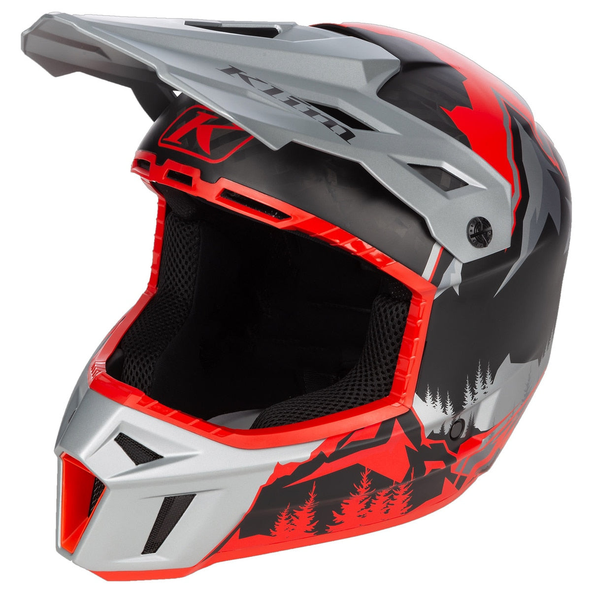 F3 Carbon Visor - DNA Fiery Red - Monument Gray