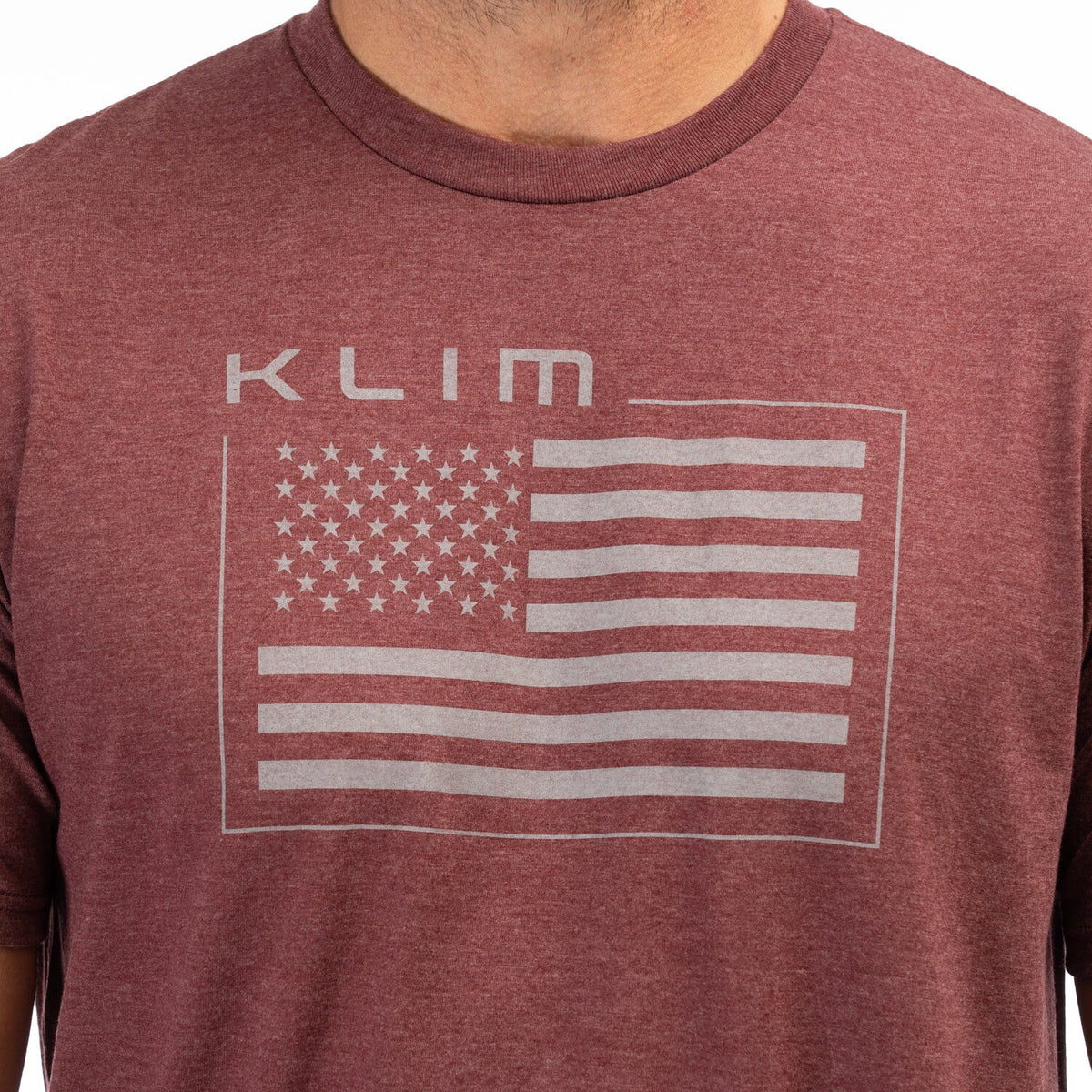 Klim Patriot Klim Flag Tri-blend Tee - Maroon Frost - Monument