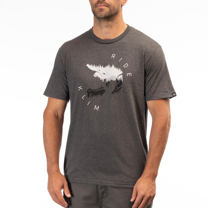 Klim Ride Tri-blend Tee - Heathered Charcoal - Monument