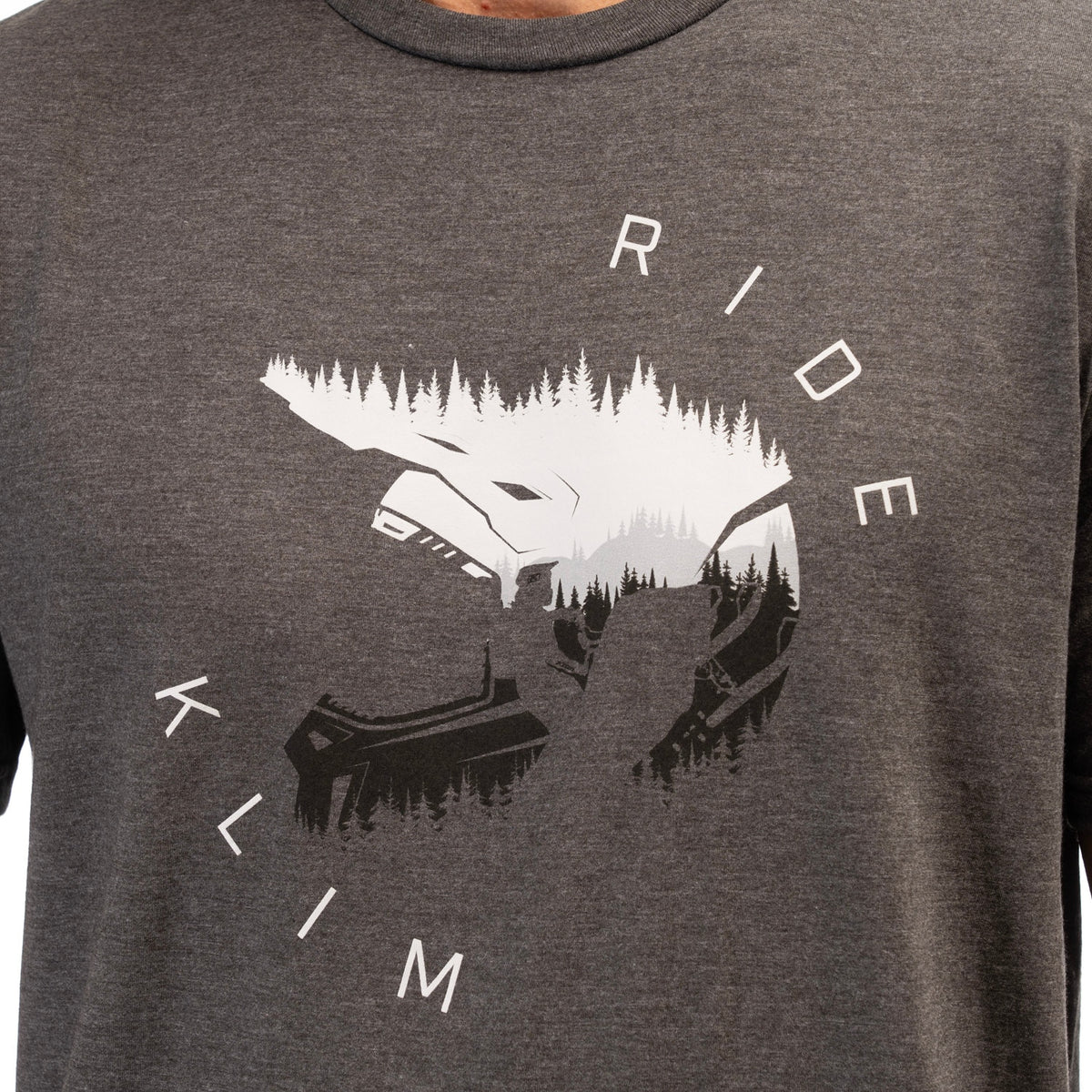 Klim Ride Tri-blend Tee - Heathered Charcoal - Monument