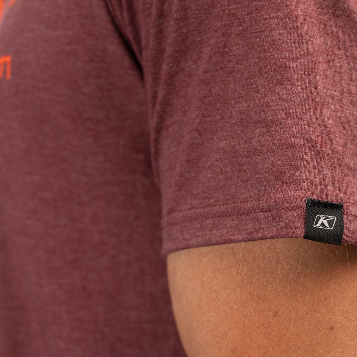 Klim Ride Tri-blend Tee - Maroon Frost - Red Orange