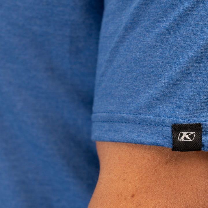 Klim Ride Tri-blend Tee - Royal Frost - White
