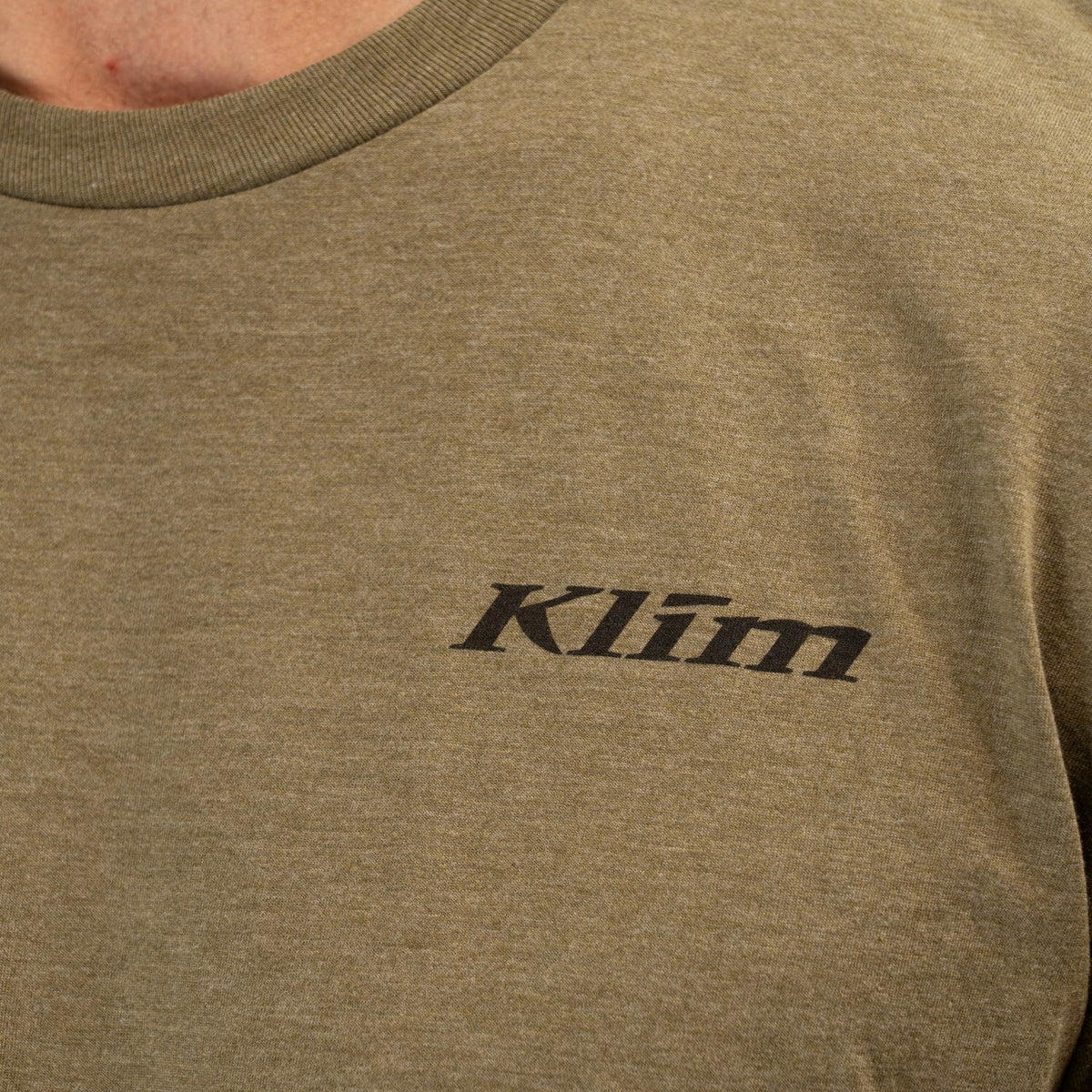 Klim Mountain Peak Tri-blend Tee - Military Green Frost - Black