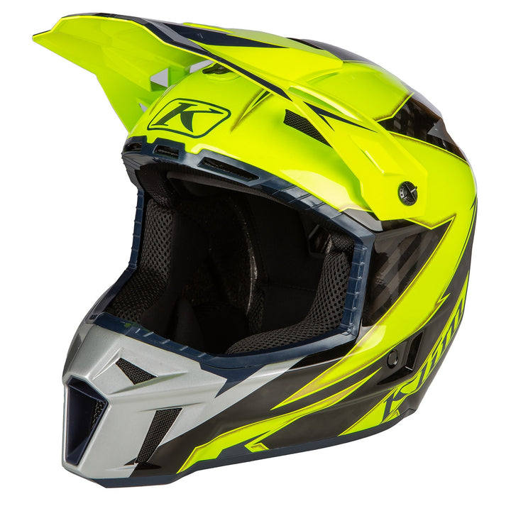 Klim F3 Carbon Off-Road Helmet ECE - Lightning Hi-Vis