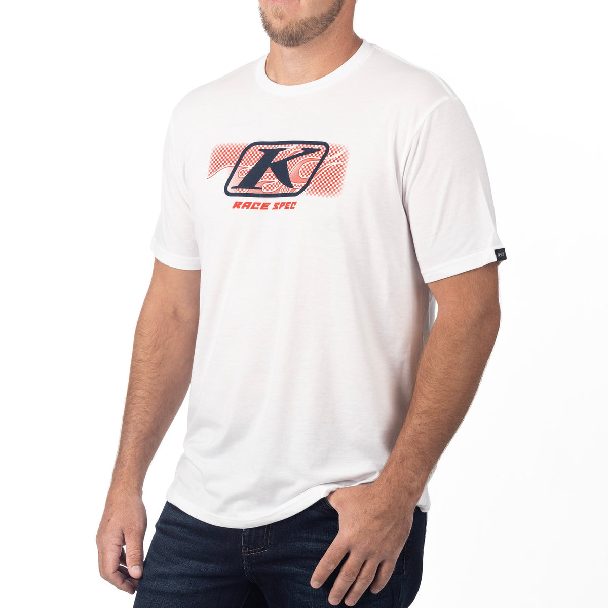 Race Spec SS T - White - Dress Blues