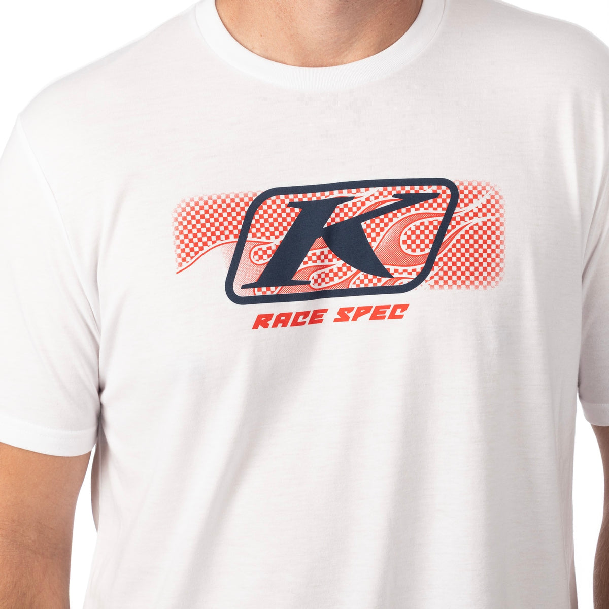Race Spec SS T - White - Dress Blues