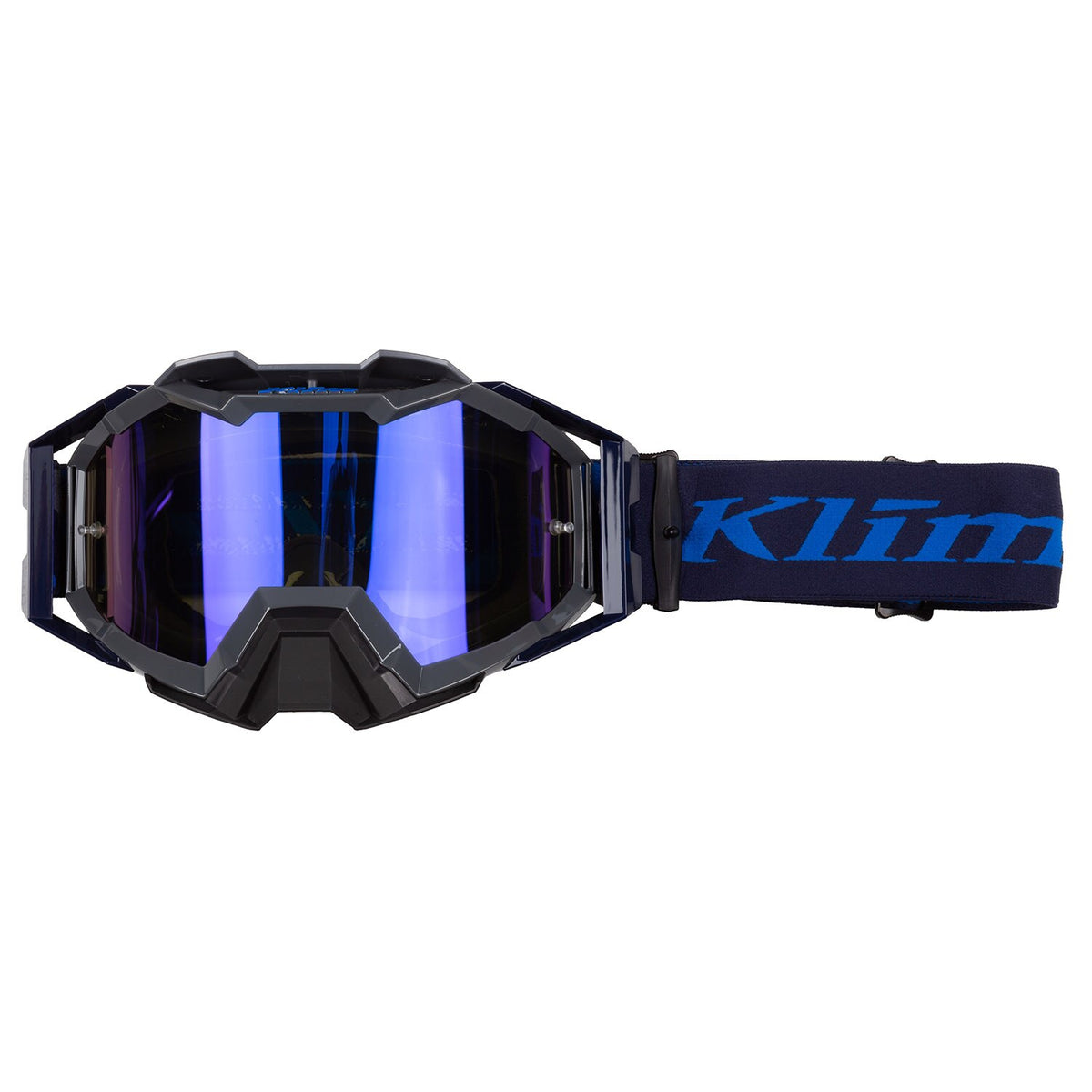Klim Viper Pro Off-Road Goggle - Slash Electric Blue Lemonade Smoke Blue Mirror Lens