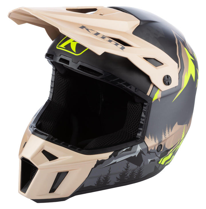 F3 Carbon Helmet ECE - DNA Montana Tan - Hi-Vis
