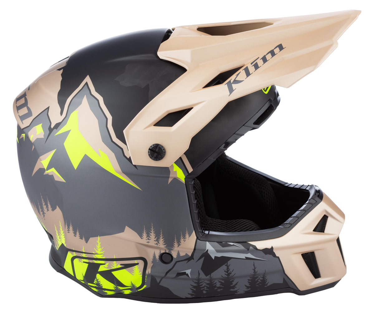 F3 Carbon Helmet ECE - DNA Montana Tan - Hi-Vis