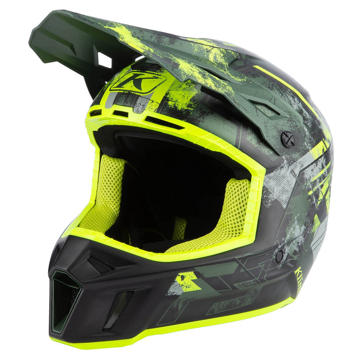 F3 Carbon Helmet ECE - Unruly Kombu Green - Hi-Vis